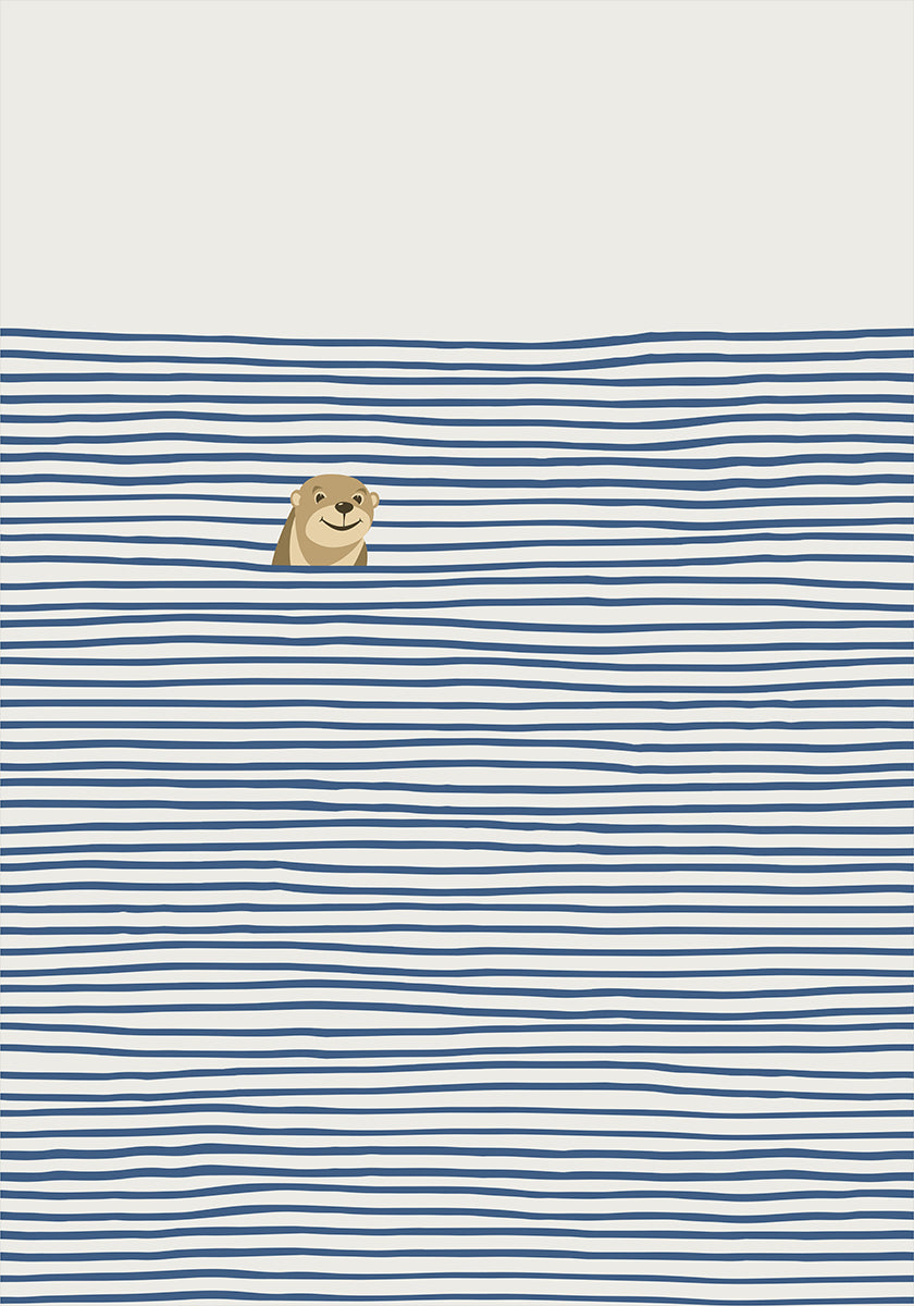 Otter im Wellen-Poster