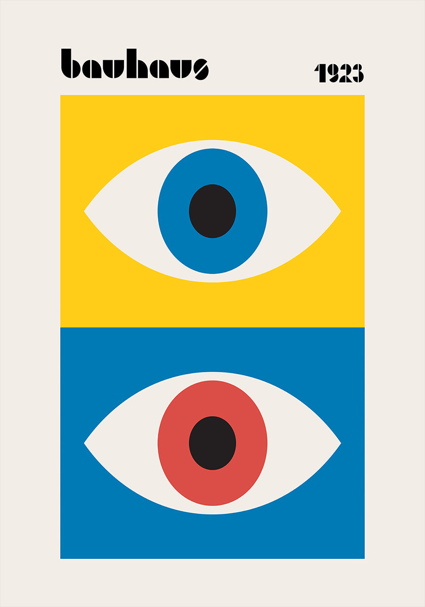 Bauhaus-Augen-Abstraktes Poster