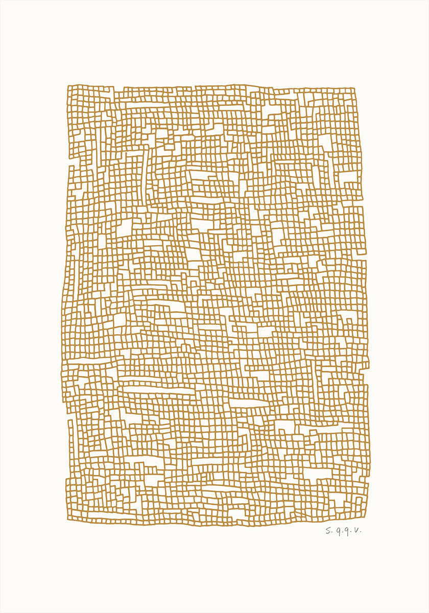 Grid Dark Oker Plakat