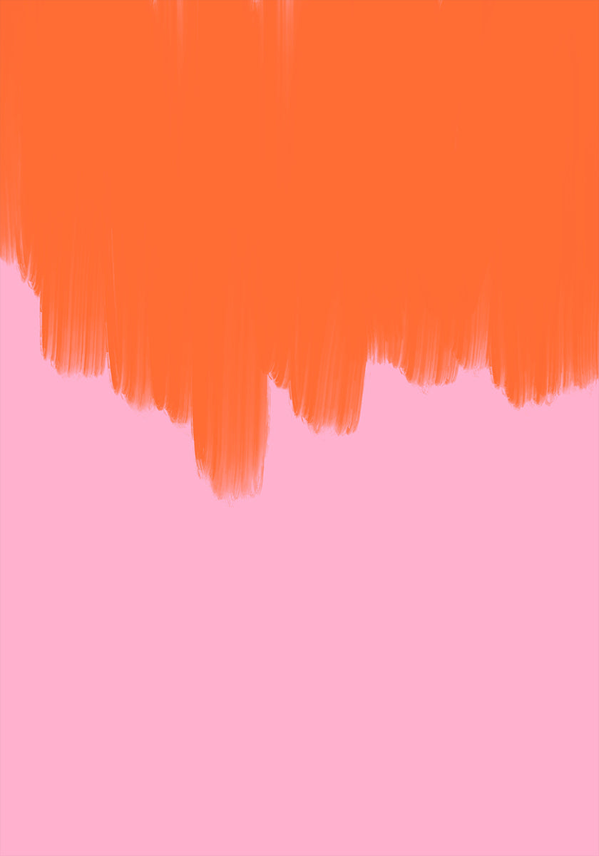 Orange über Blütenplakat