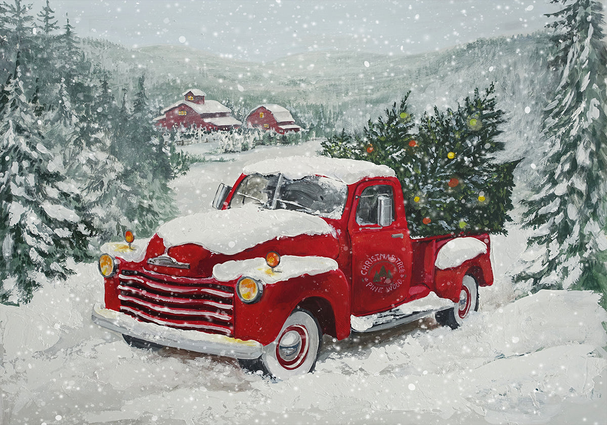 Snowy Holiday Drive Plakat