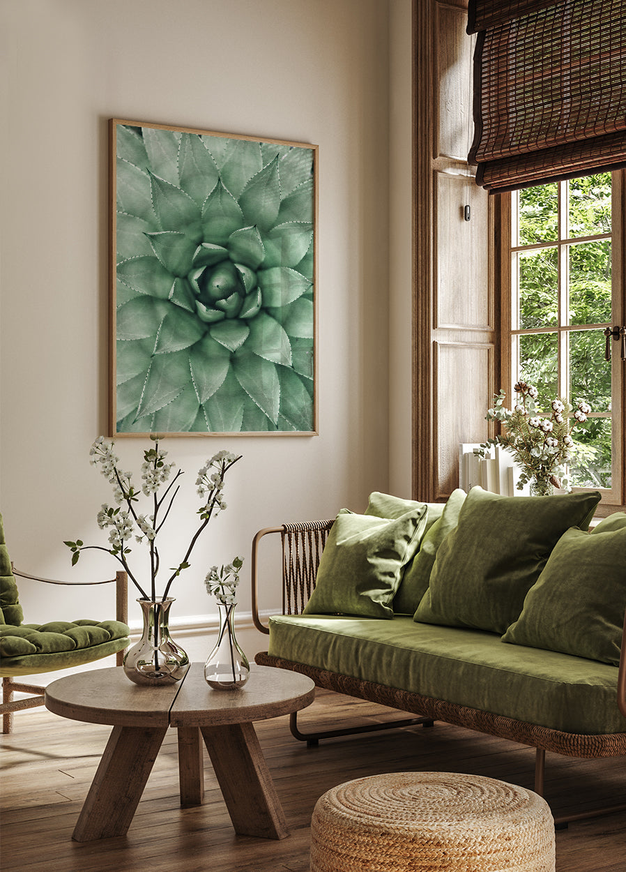 Green Succulent Plant Design Plakat - Posterbox.dk