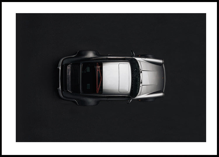 Retro Porsche 911 Gray Plakat - Posterbox.dk