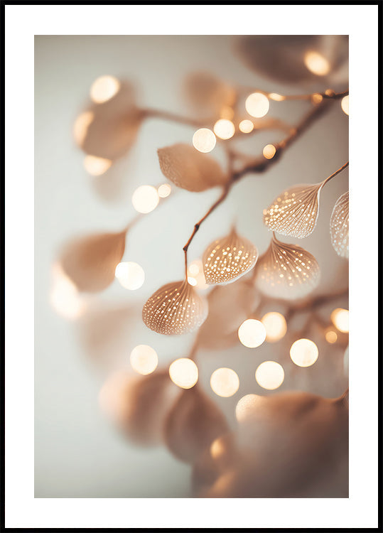 Poster mit leuchtenden Blütenblättern