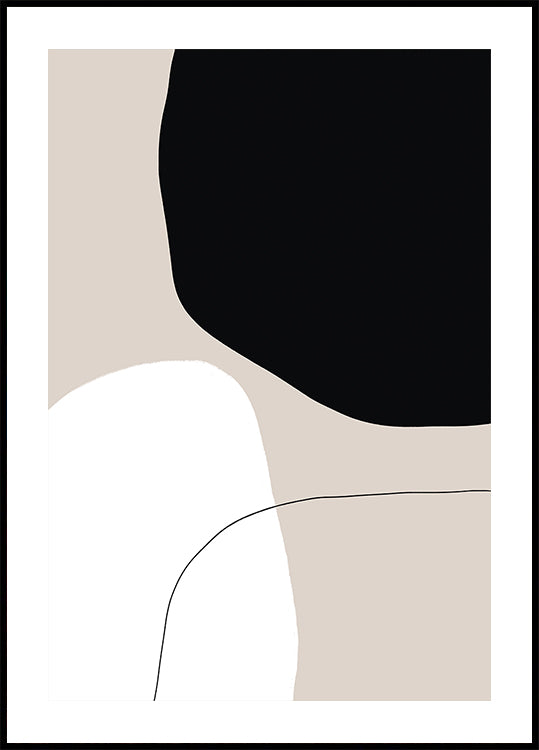 Poster mit monochromen Formen