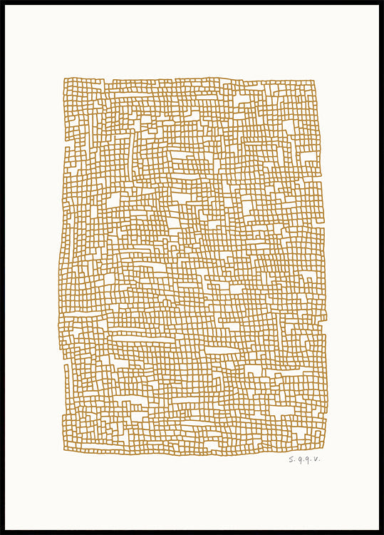 Grid Dark Oker Plakat