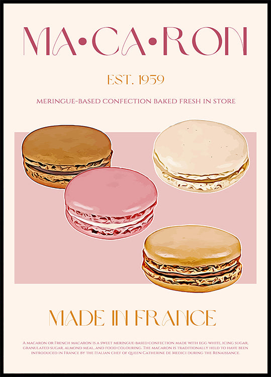 Französisches Macaron-Delight-Poster