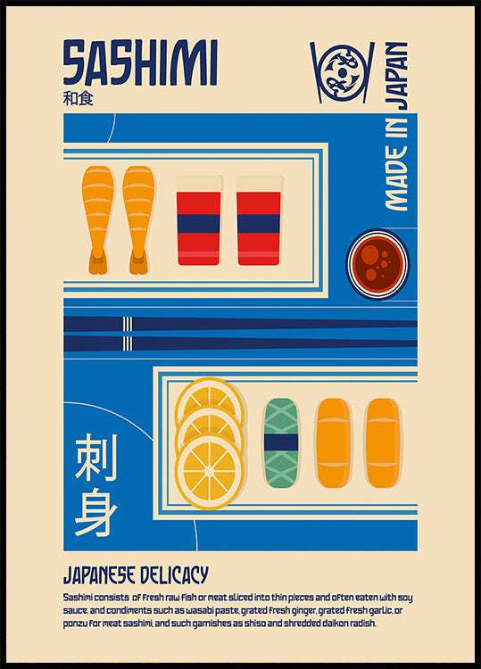 Sashimi Japanisches Food-Print-Poster