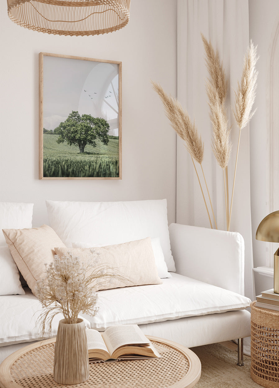 Green Tree In The Field Plakat - Posterbox.dk