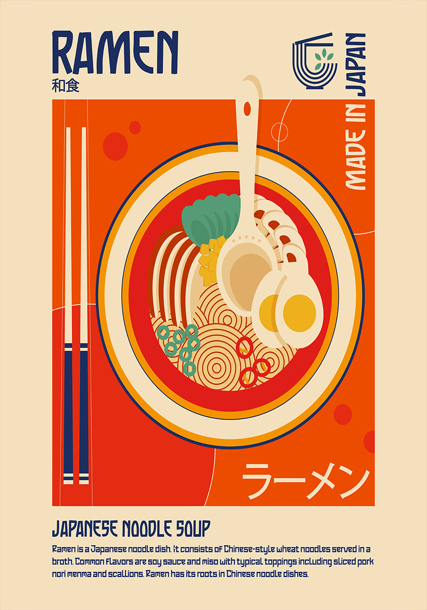 Japanisches Ramen-Food-Poster