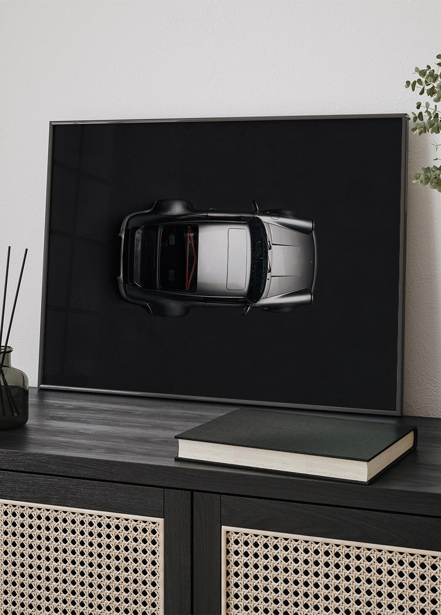 Retro Porsche 911 Gray Plakat - Posterbox.dk