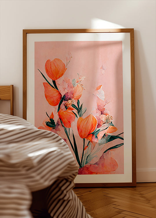 Blütenblätter und Eleganz-Poster