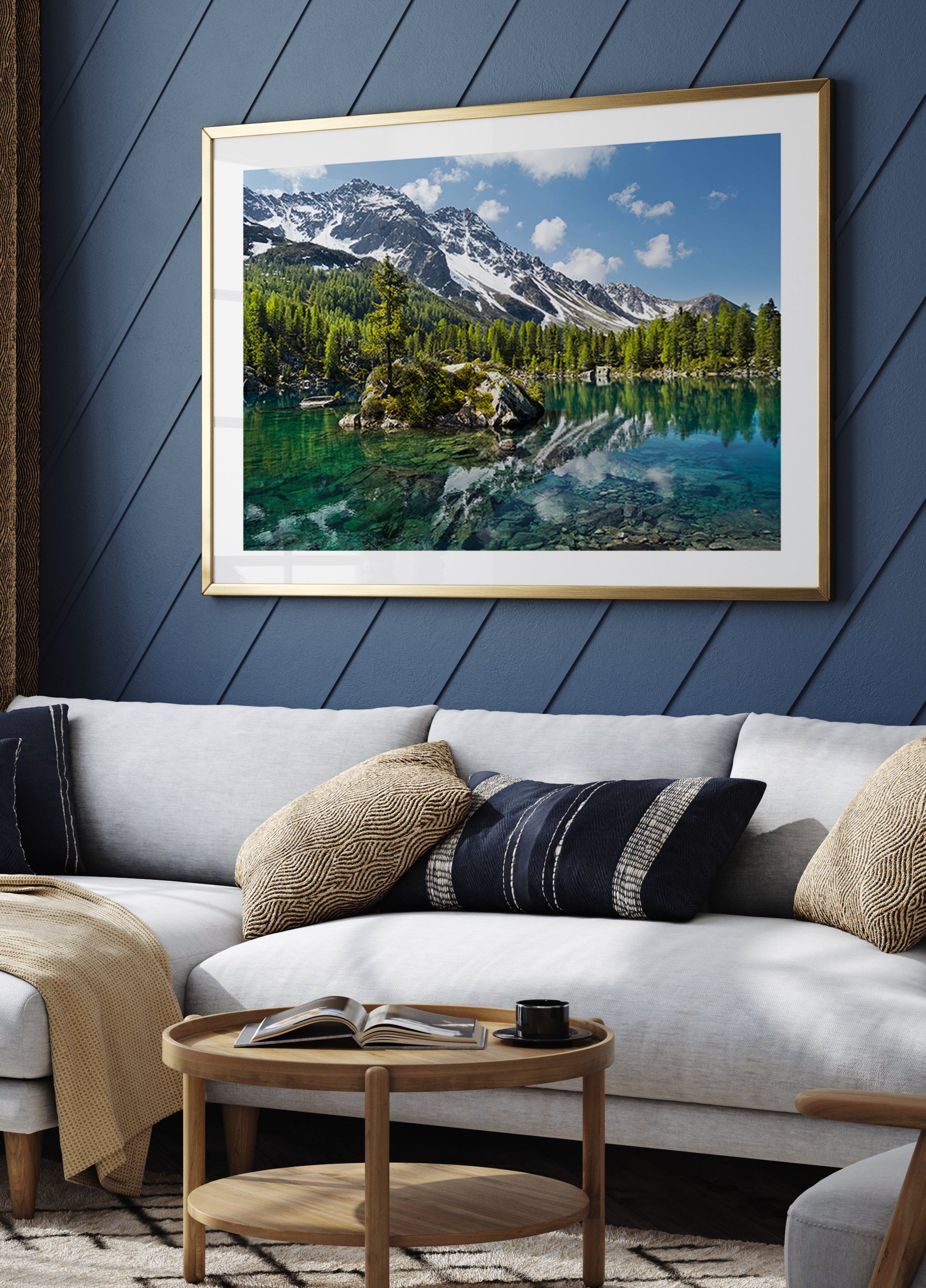 Grünes Bergsee-Poster