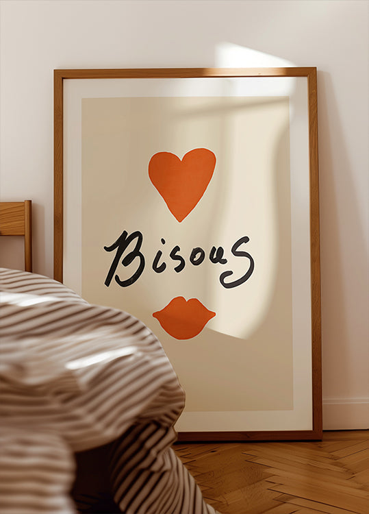 Herzliches Bisous-Poster
