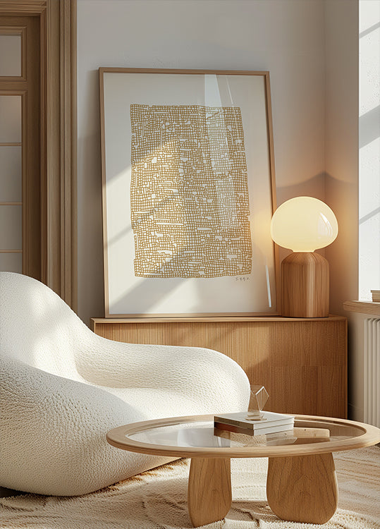 Grid Dark Oker Plakat