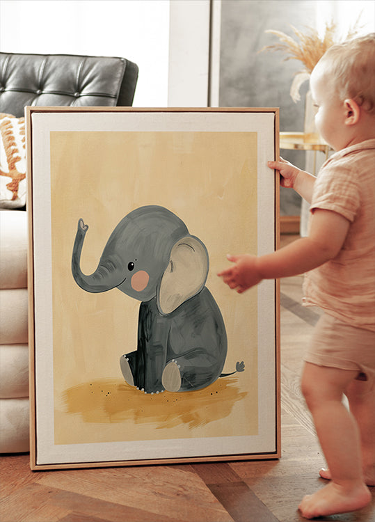 Baby Elephant Plakat - Posterbox.dk