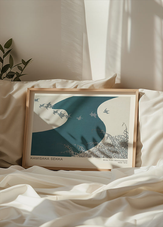 Birds from Momoyogusa, Japanese minimalist nature Plakat - Posterbox.dk