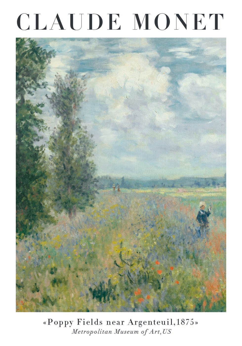 Claude Monet - Poppy Fields near Argenteuil Plakat - Posterbox.dk