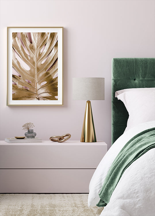 Golden Monstera №3 Plakat - Posterbox.dk