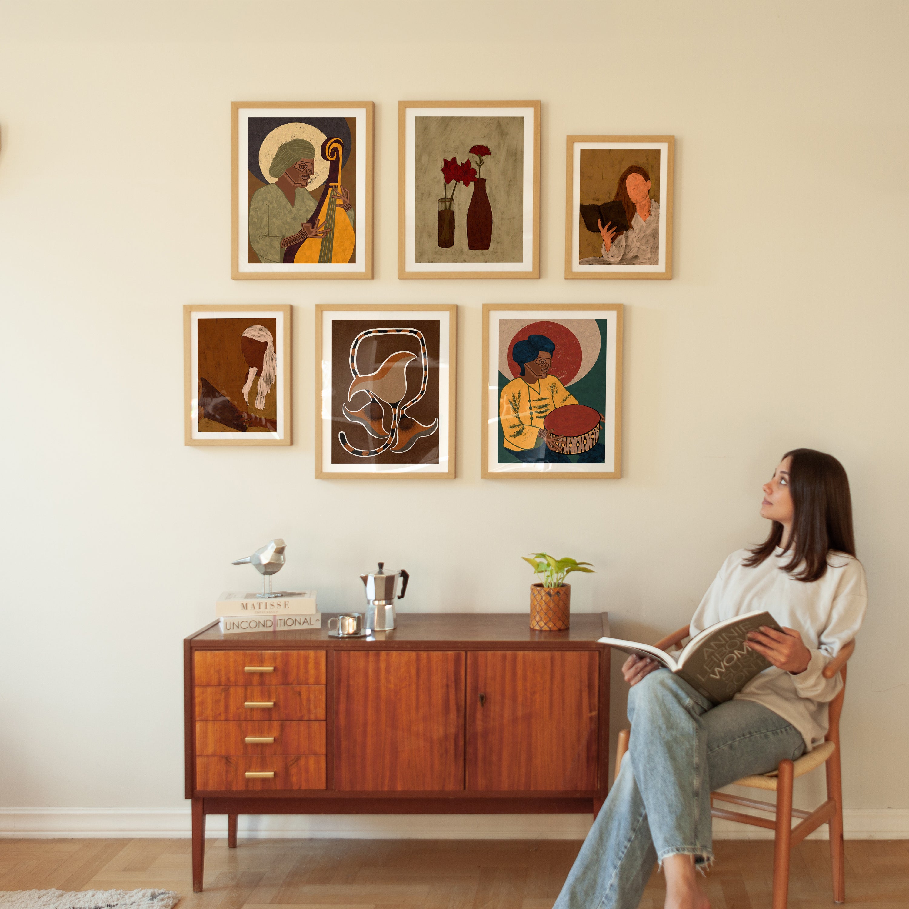 Modernes Kunstgalerie-Wandset-Poster