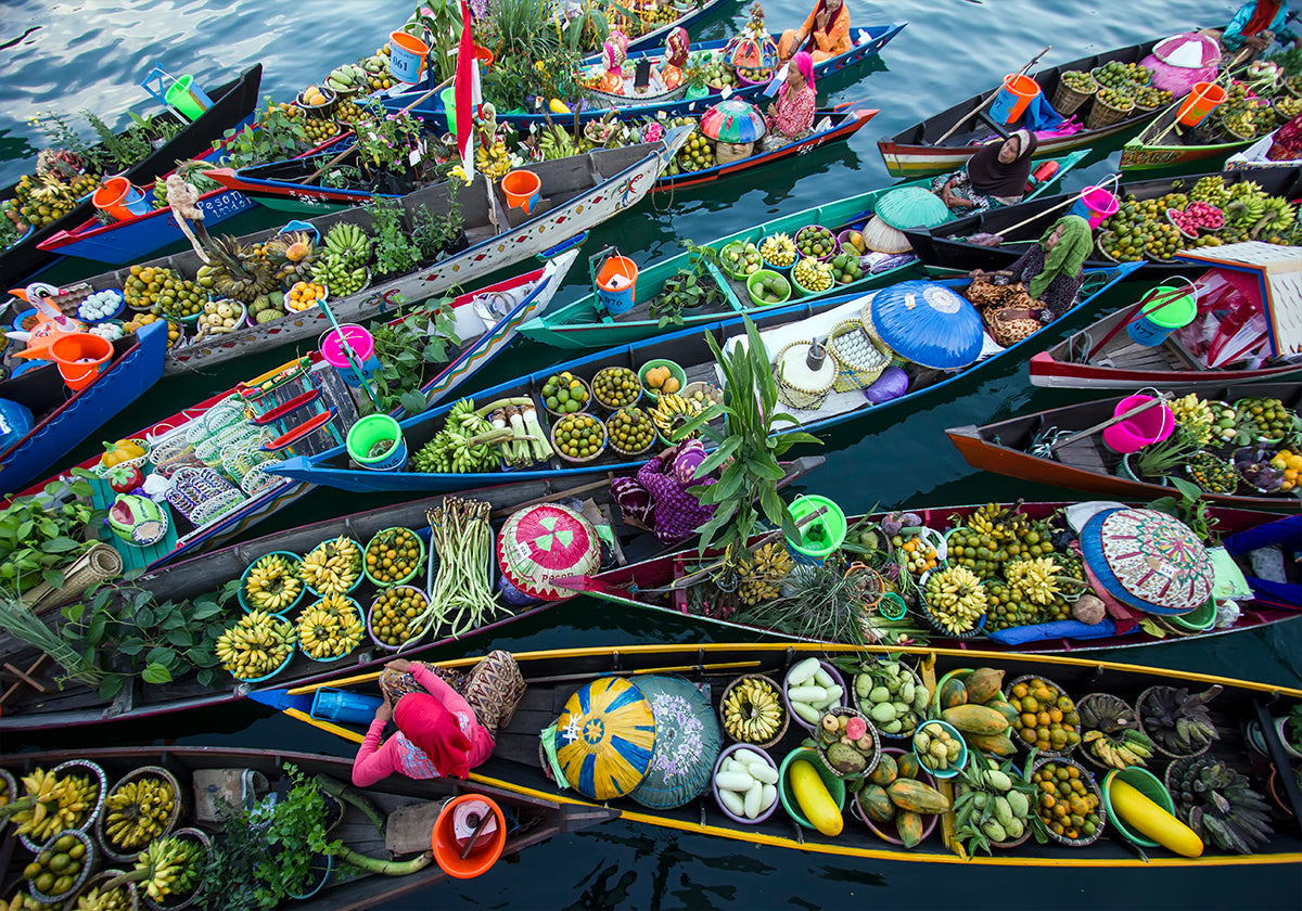 Schwimmender Markt von Banjarmasin