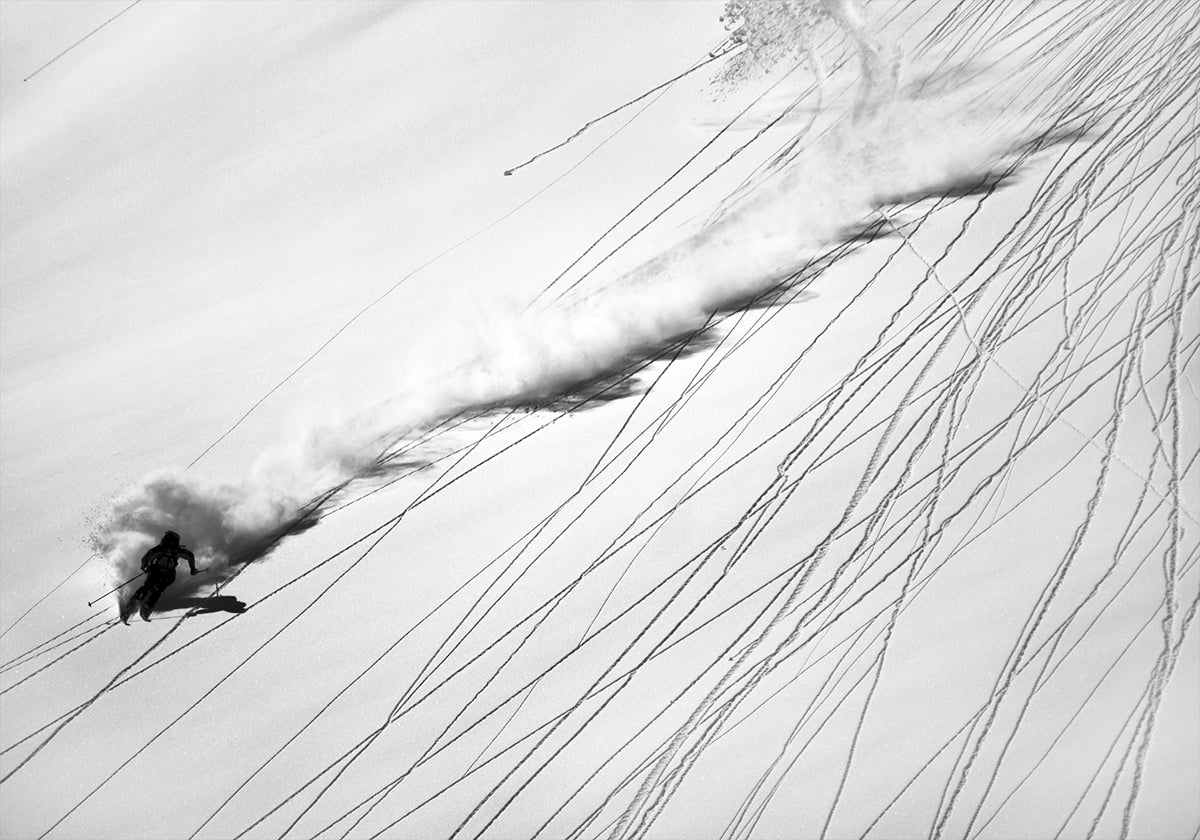 Skifahren im Pulverschnee