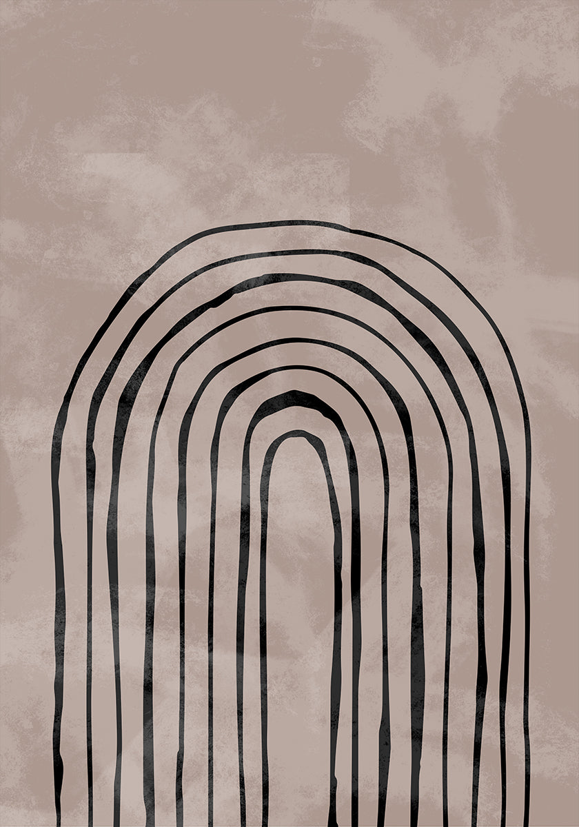 Bogen-Einbahnstraßen-Poster Nr. 4 in Schwarz