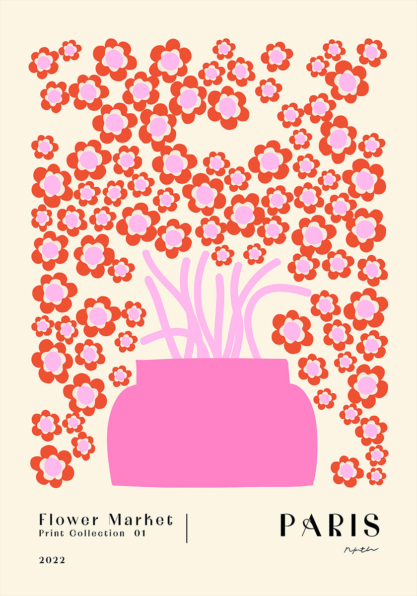 Blumenmarkt. Paris-Plakat