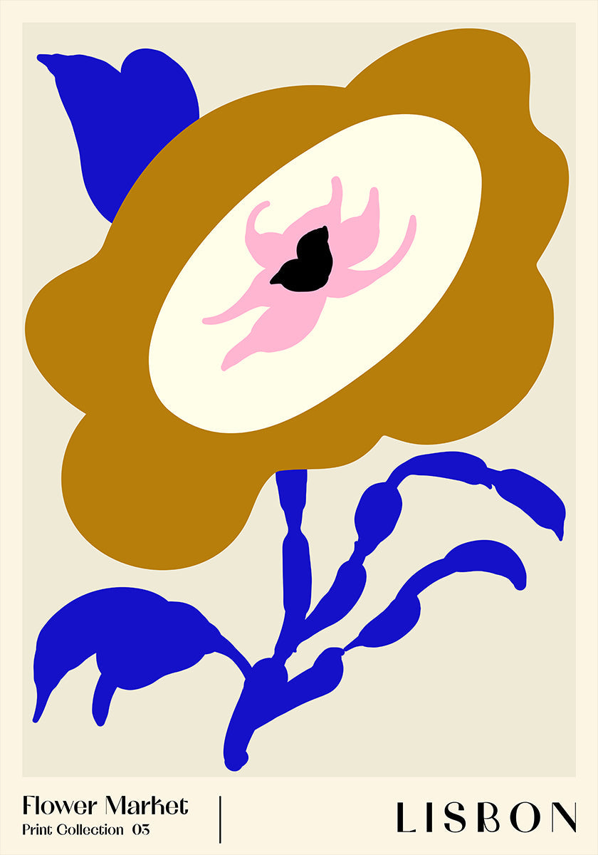Blumenmarkt. Lissabon-Plakat