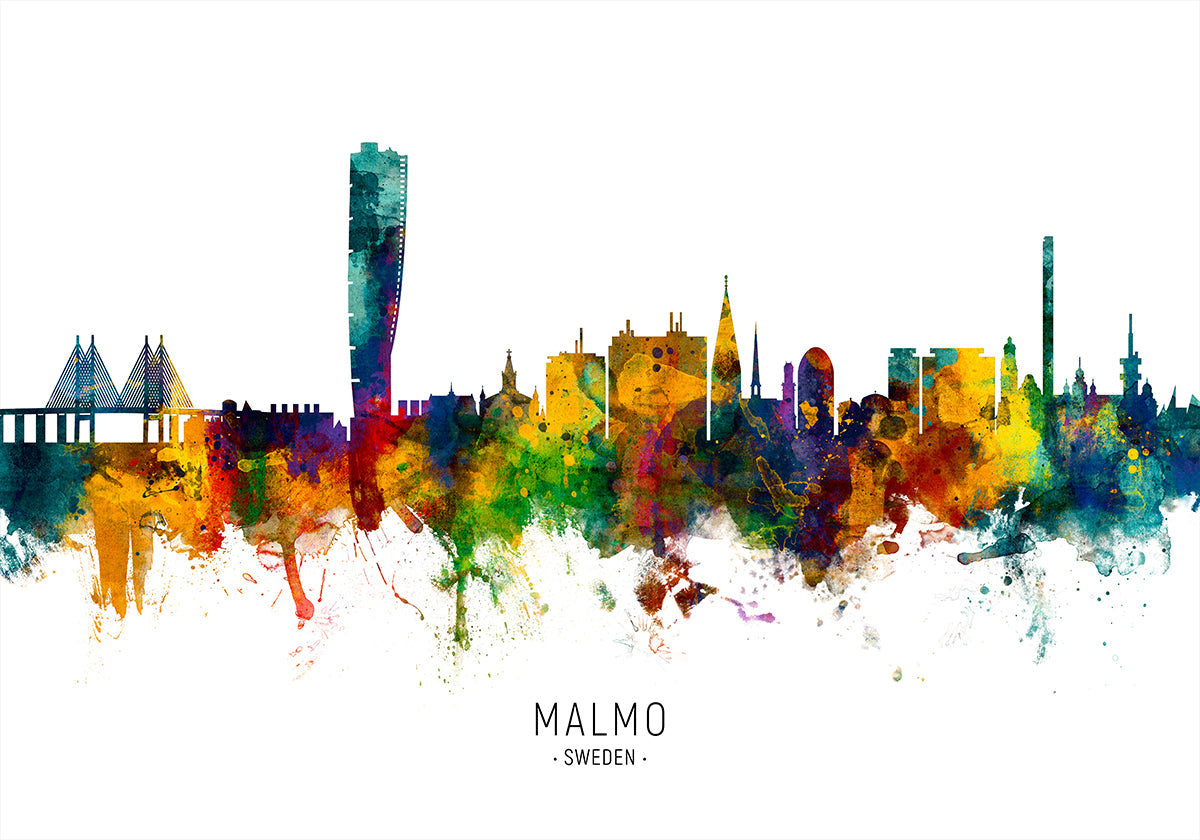 Malmö Schweden Skyline Poster
