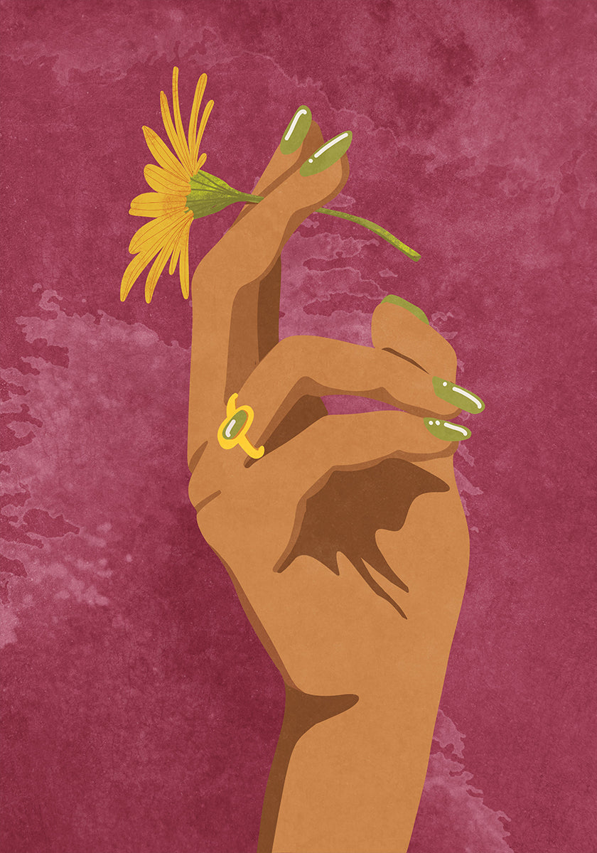 Rauchendes Blumenplakat