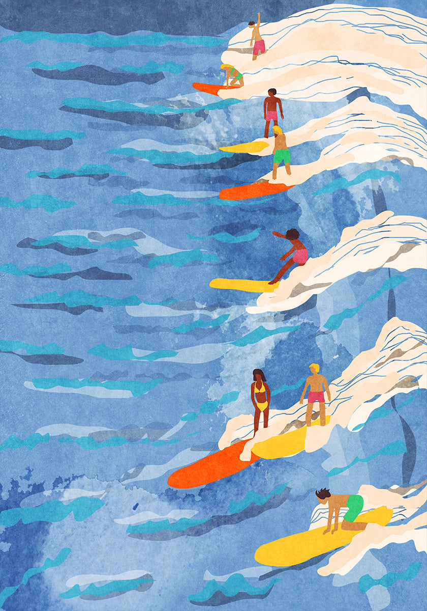 Poster zum entspannten Surfen