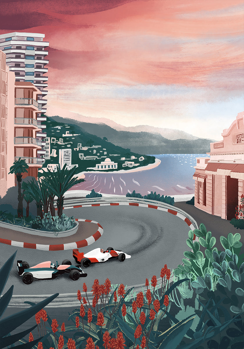 Poster der Rennstrecke von Monaco