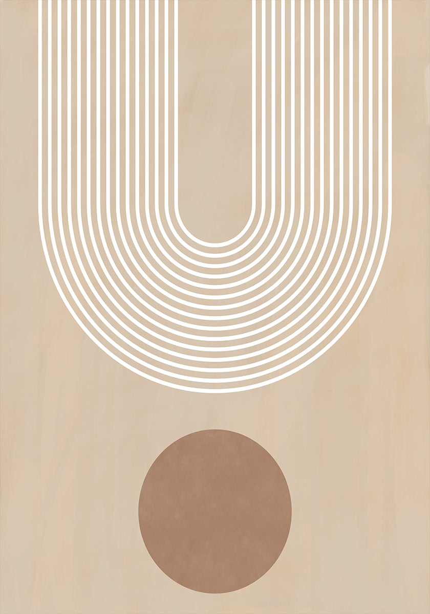 Beiges Bogenposter