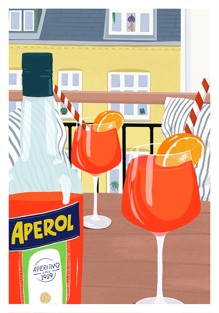 Balkon-Poster „Hygge“.