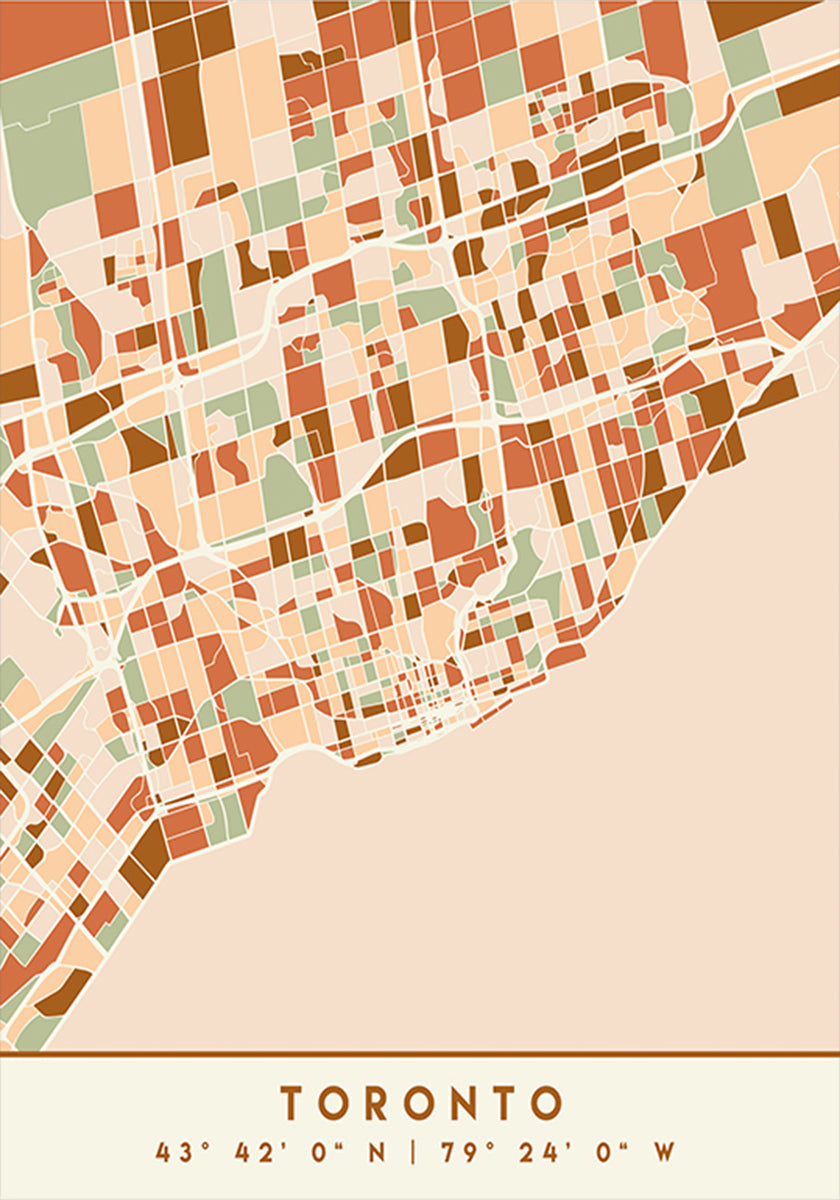 Black Maps Erdtöne 89 Poster