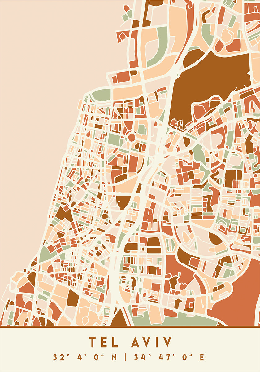 Black Maps Erdtöne 87 Poster