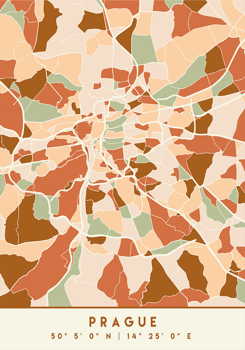 Black Maps Erdtöne 69 Poster