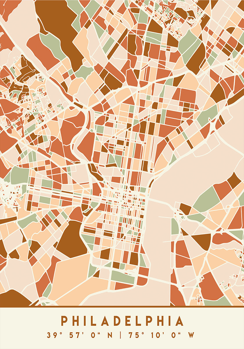 Black Maps Erdtöne 65 Poster