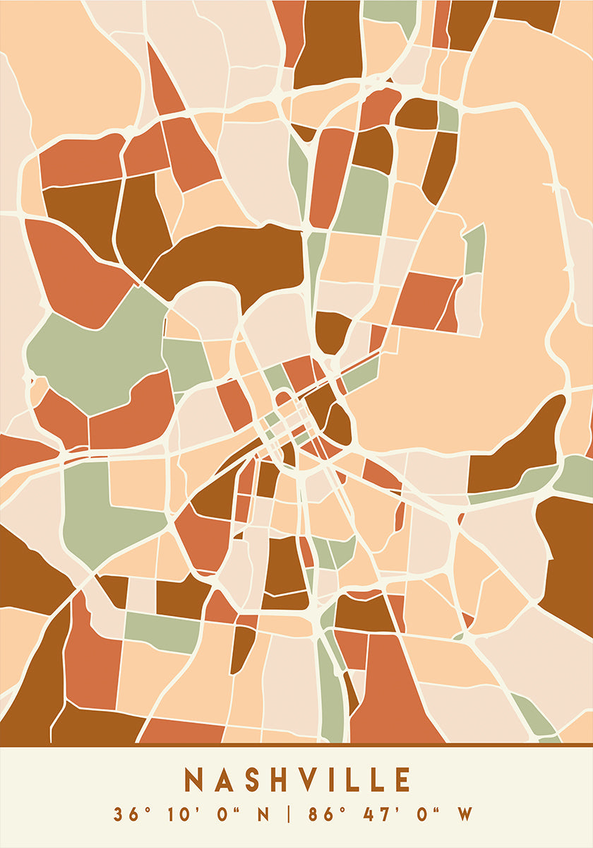 Black Maps Erdtöne 59 Poster