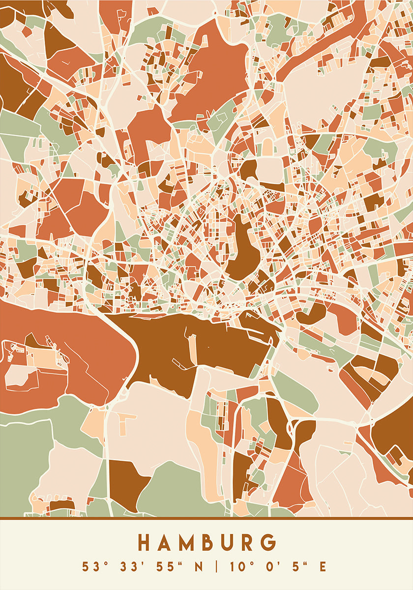 Black Maps Erdtöne 31 Poster