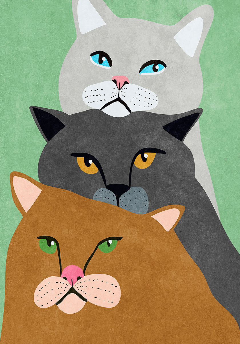 Katzentrio-Poster