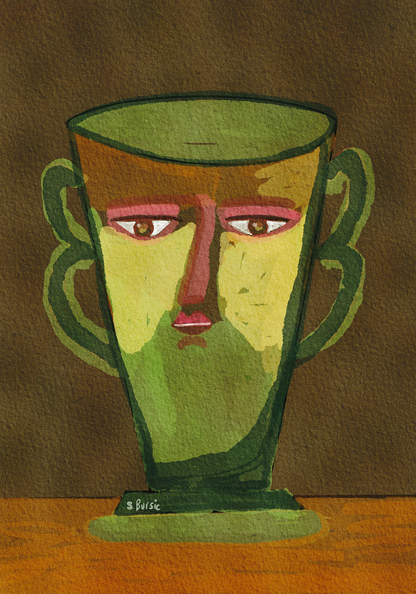 Becher Mann braune Version