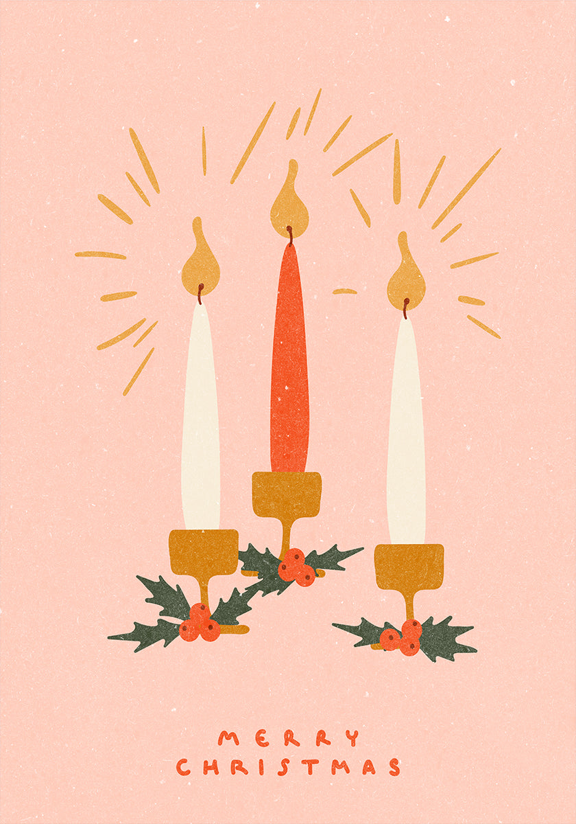 Weihnachtskerzen-Poster