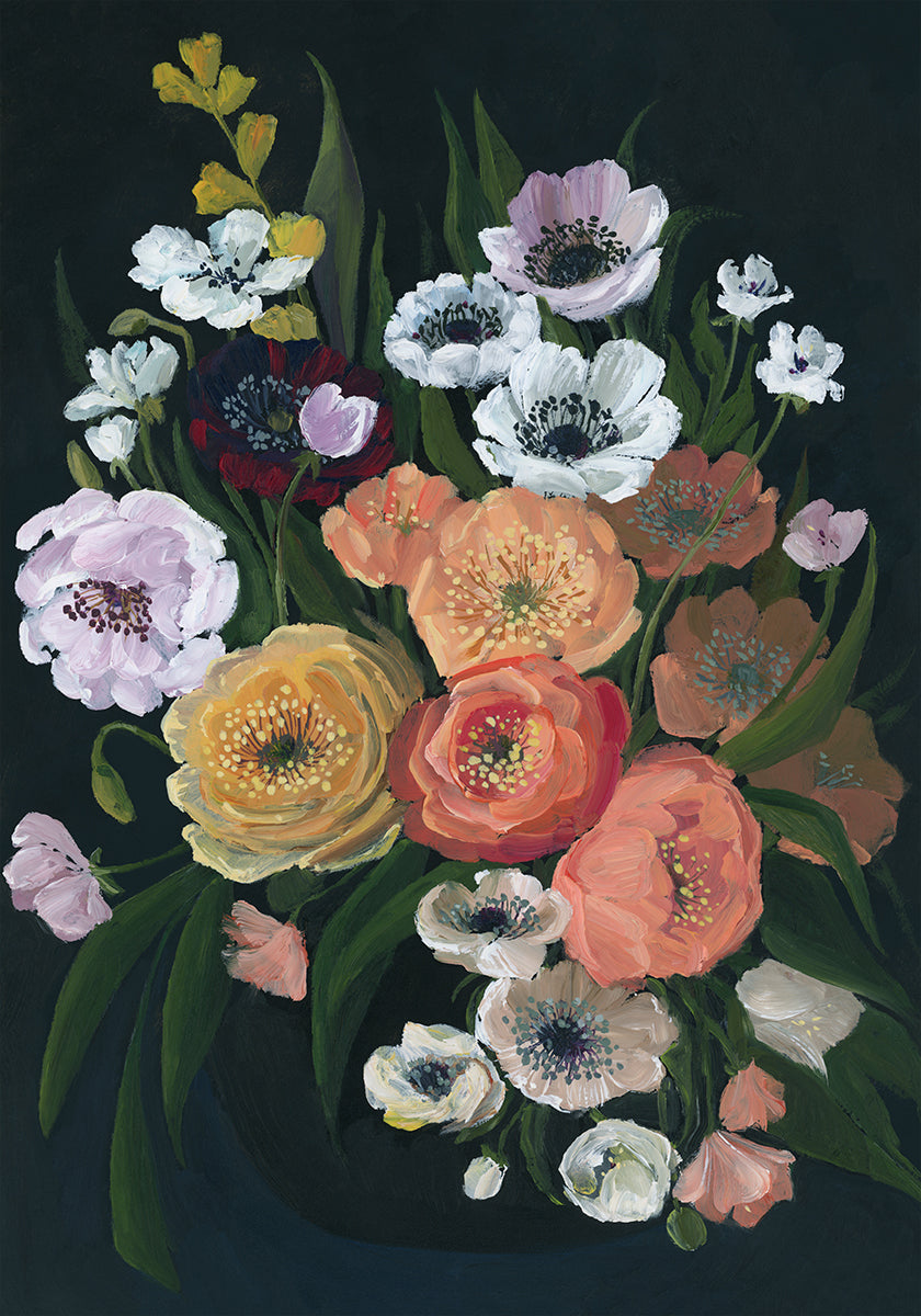 Leocadia stimmungsvoller Blumenstrauß Poster