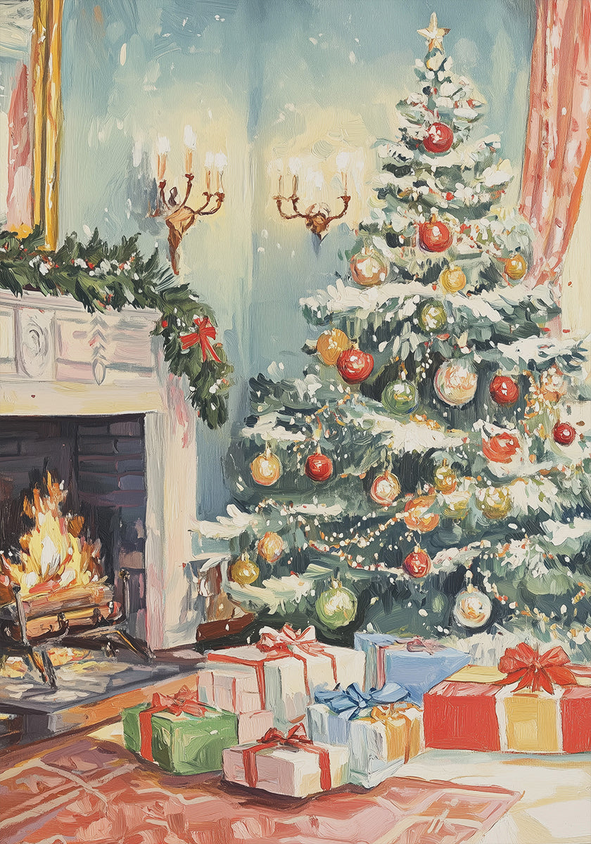Weihnachts-Wohnzimmerposter