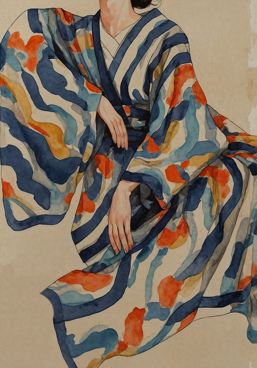 Fließende Kimono-Muster