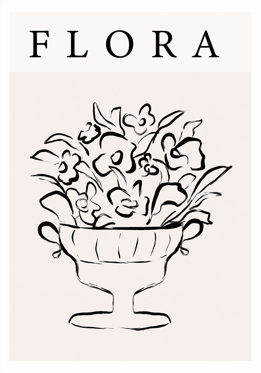 Poster mit floraler Eleganz