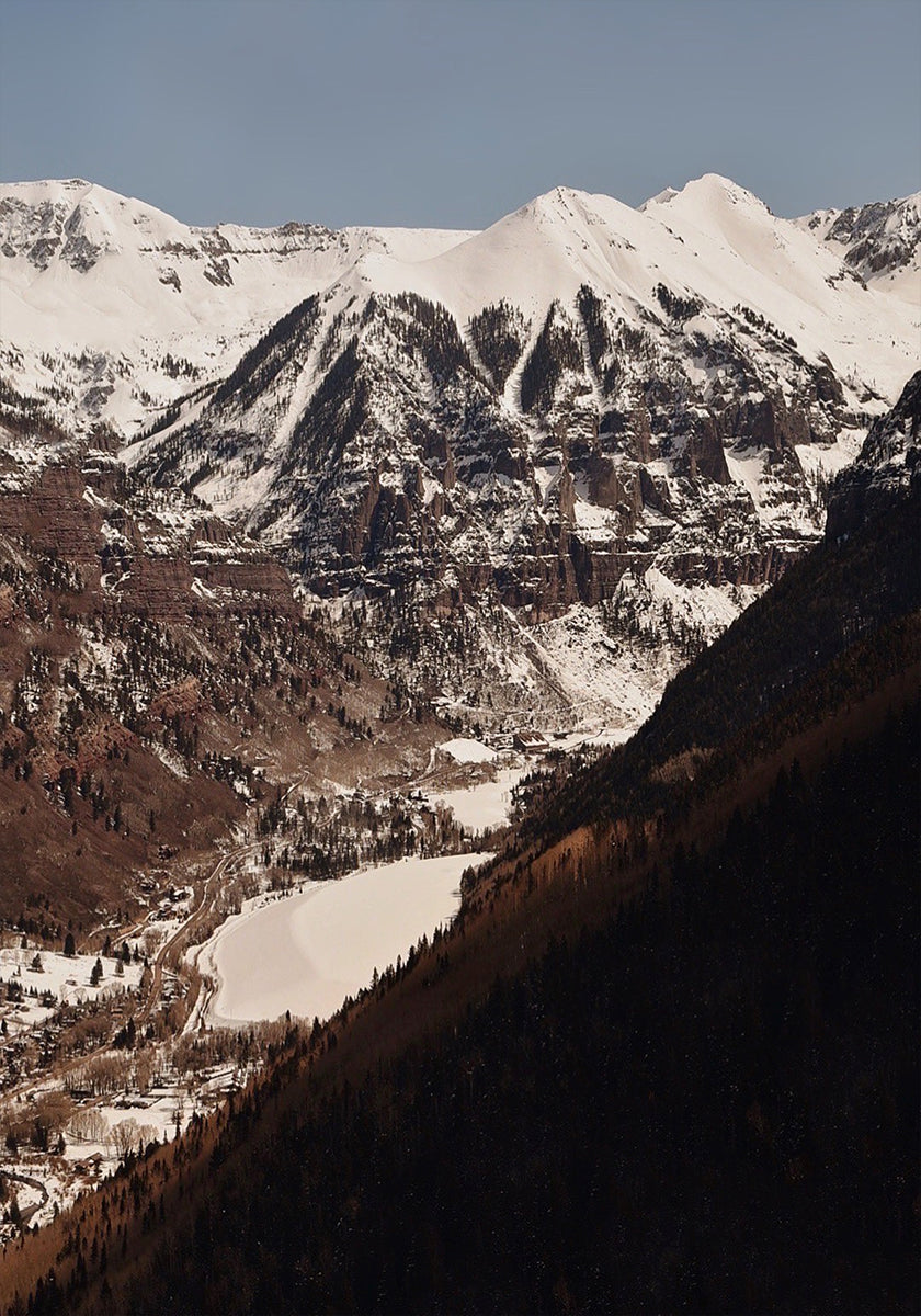 Snowy Mountain Valley Plakat