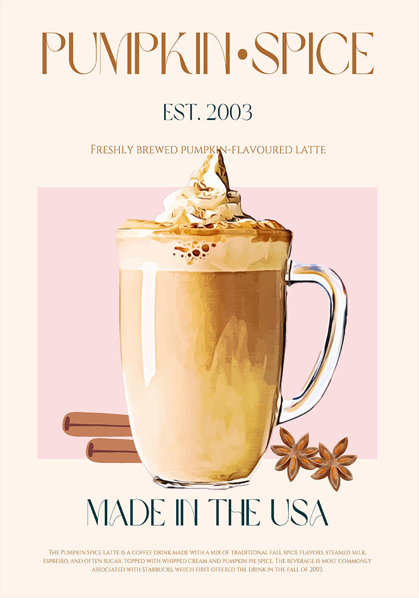 Herbstliches Latte-Delight-Poster